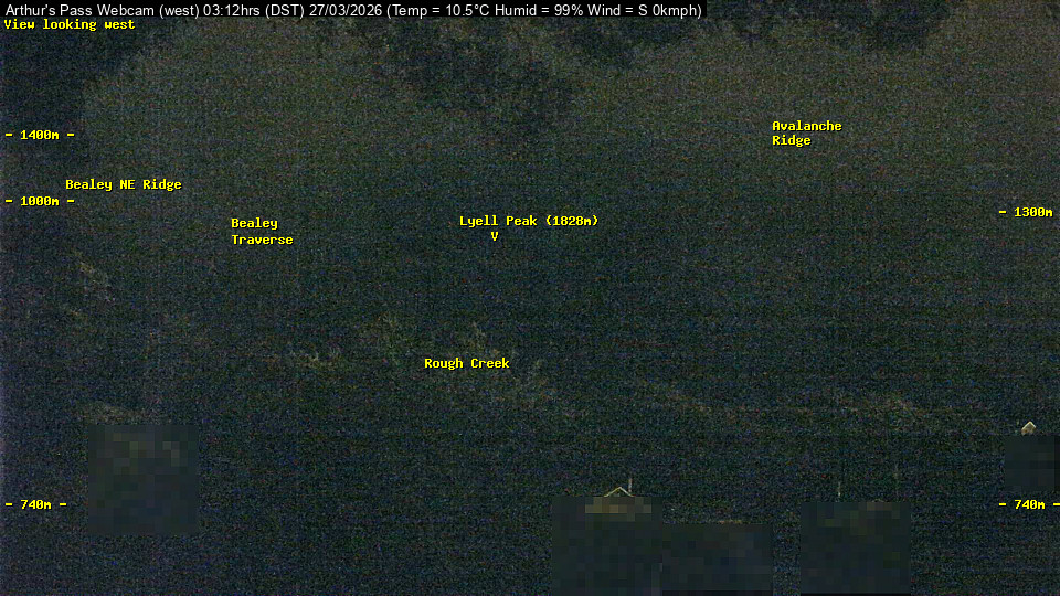 Webcam Temple Basin: Arthur Pass West