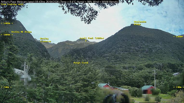 Webcam Temple Basin: Arthur Pass West