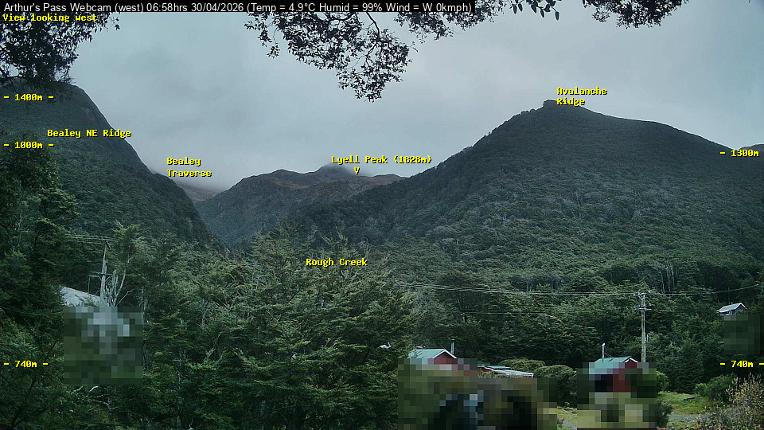 Webcam Temple Basin: Arthur Pass West