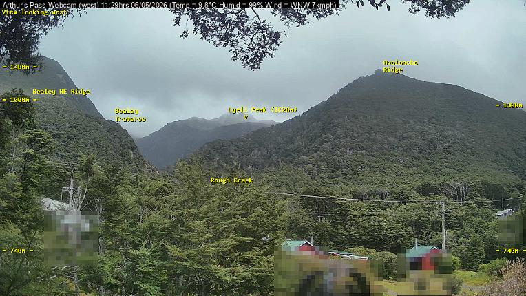 Webcam Temple Basin: Arthur Pass West
