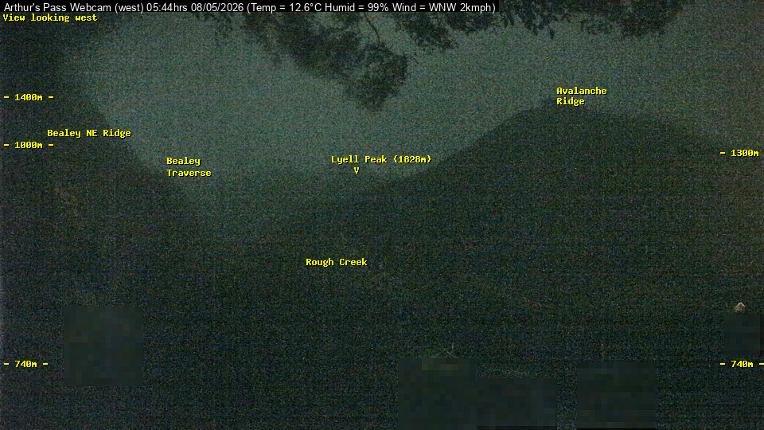 Webcam Temple Basin: Arthur Pass West