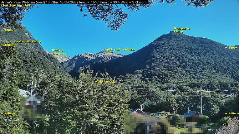 Webcam Temple Basin: Arthur Pass West