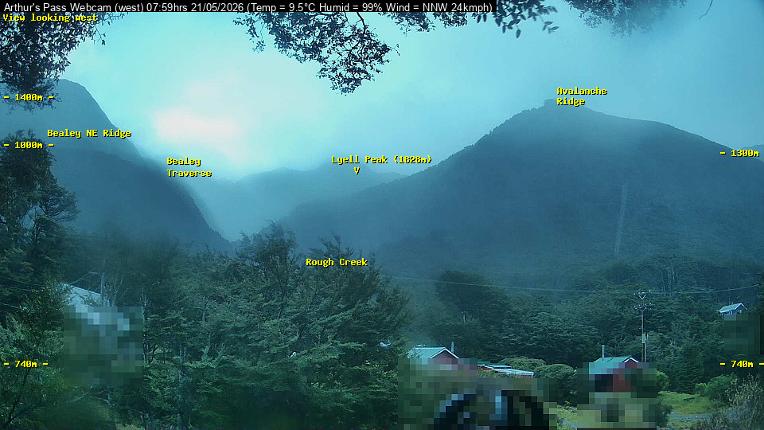 Webcam Temple Basin: Arthur Pass West