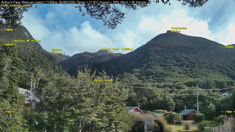 Webcam Temple Basin: Arthur Pass West