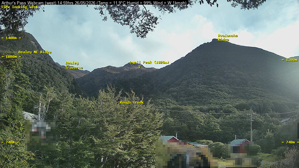 Webcam Temple Basin: Arthur Pass West