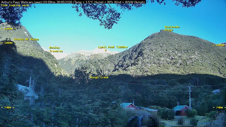 Webcam Temple Basin: Arthur Pass West