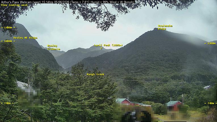 Webcam Temple Basin: Arthur Pass West