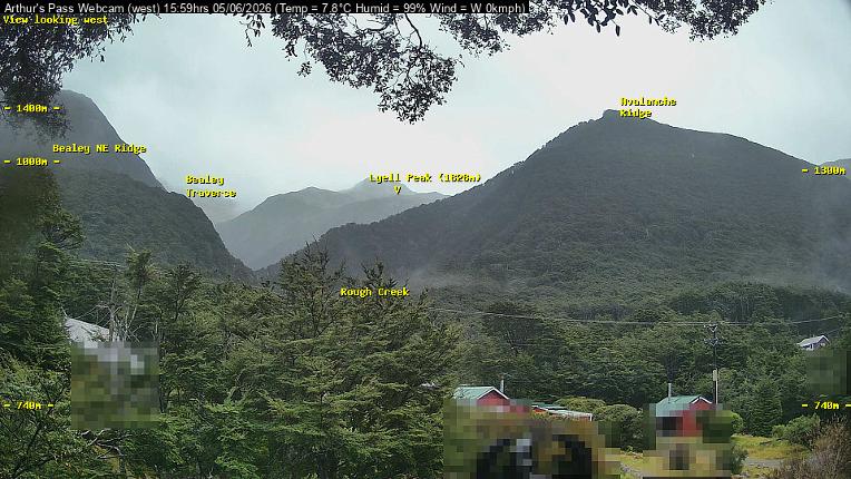 Webcam Temple Basin: Arthur Pass West