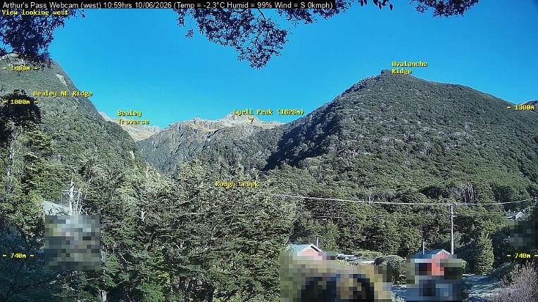 Webcam Temple Basin: Arthur Pass West