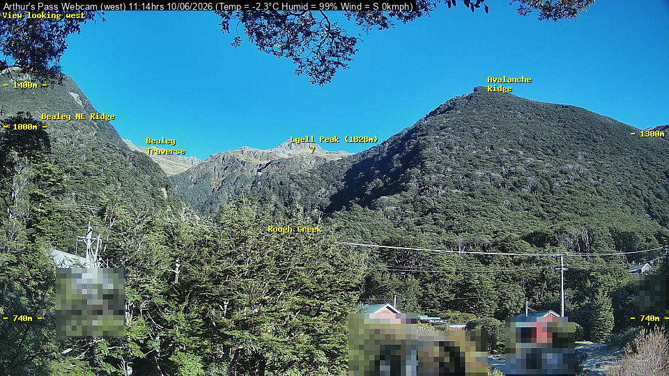 Webcam Temple Basin: Arthur Pass West