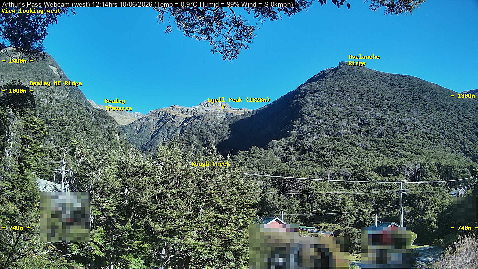 Webcam Temple Basin: Arthur Pass West