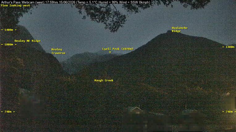 Webcam Temple Basin: Arthur Pass West