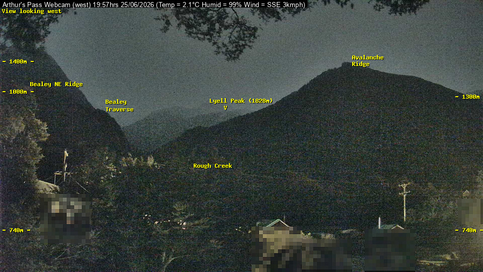 Webcam Temple Basin: Arthur Pass West