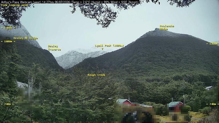 Webcam Temple Basin: Arthur Pass West