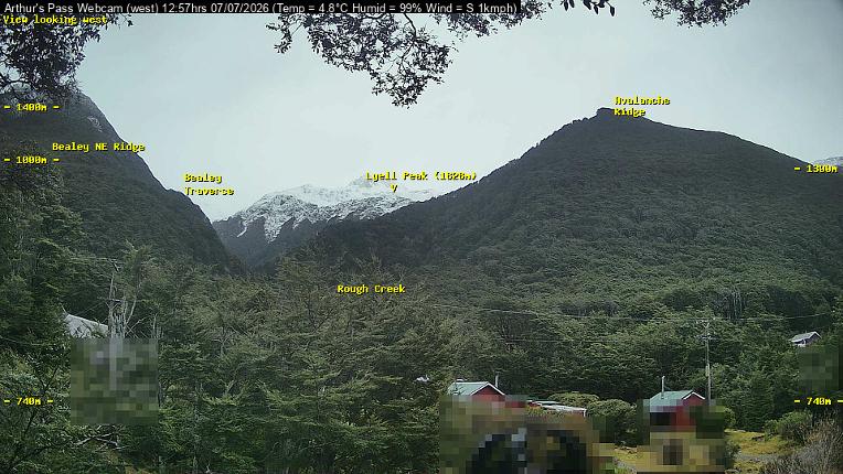 Webcam Temple Basin: Arthur Pass West