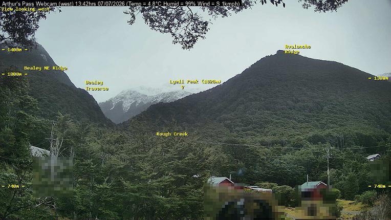 Webcam Temple Basin: Arthur Pass West