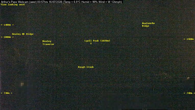 Webcam Temple Basin: Arthur Pass West