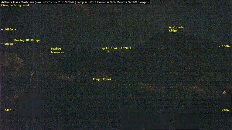 Webcam Temple Basin: Arthur Pass West
