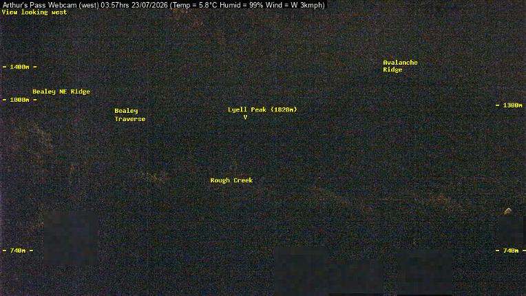Webcam Temple Basin: Arthur Pass West