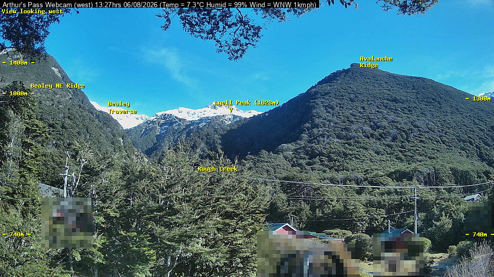 Webcam Temple Basin: Arthur Pass West