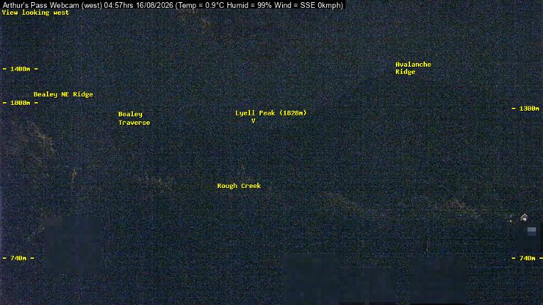 Webcam Temple Basin: Arthur Pass West