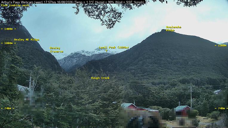 Webcam Temple Basin: Arthur Pass West