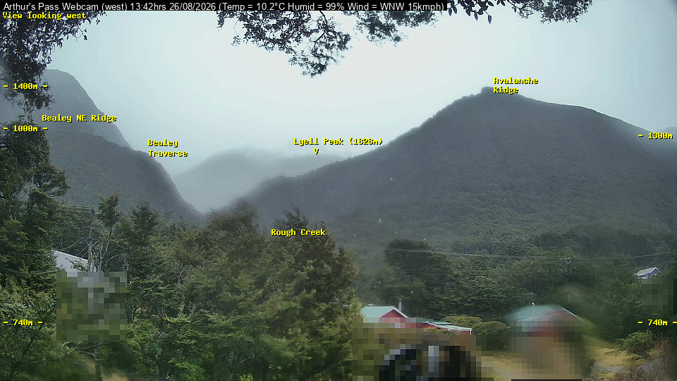 Webcam Temple Basin: Arthur Pass West