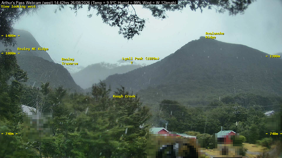Webcam Temple Basin: Arthur Pass West