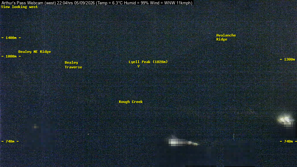 Webcam Temple Basin: Arthur Pass West