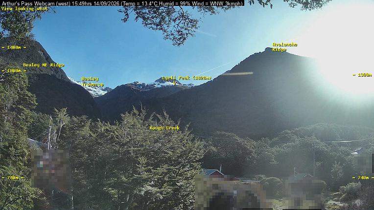 Webcam Temple Basin: Arthur Pass West