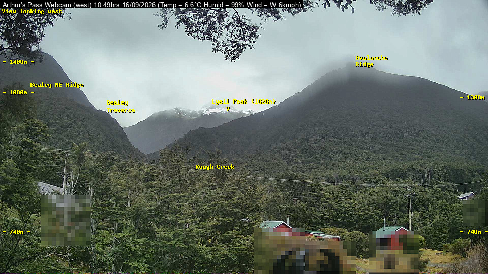 Webcam Temple Basin: Arthur Pass West