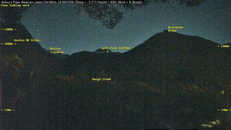 Webcam Temple Basin: Arthur Pass West