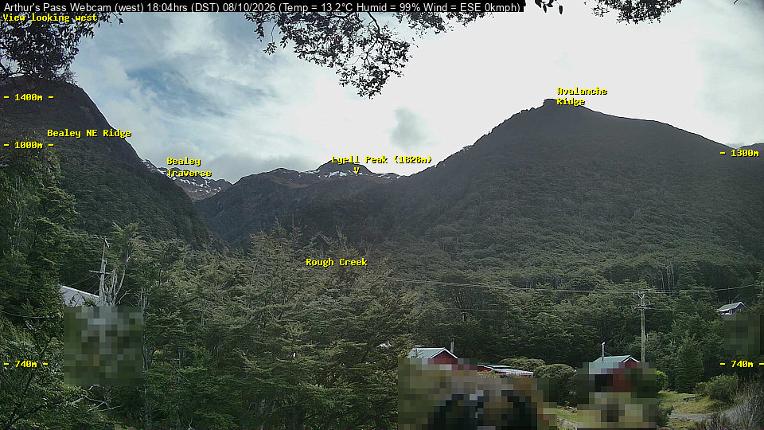 Webcam Temple Basin: Arthur Pass West