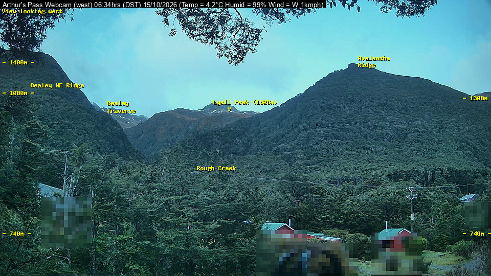 Webcam Temple Basin: Arthur Pass West