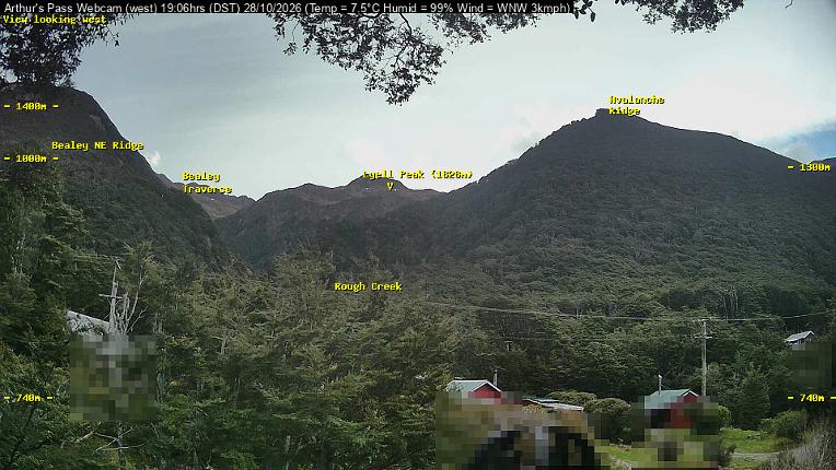 Webcam Temple Basin: Arthur Pass West