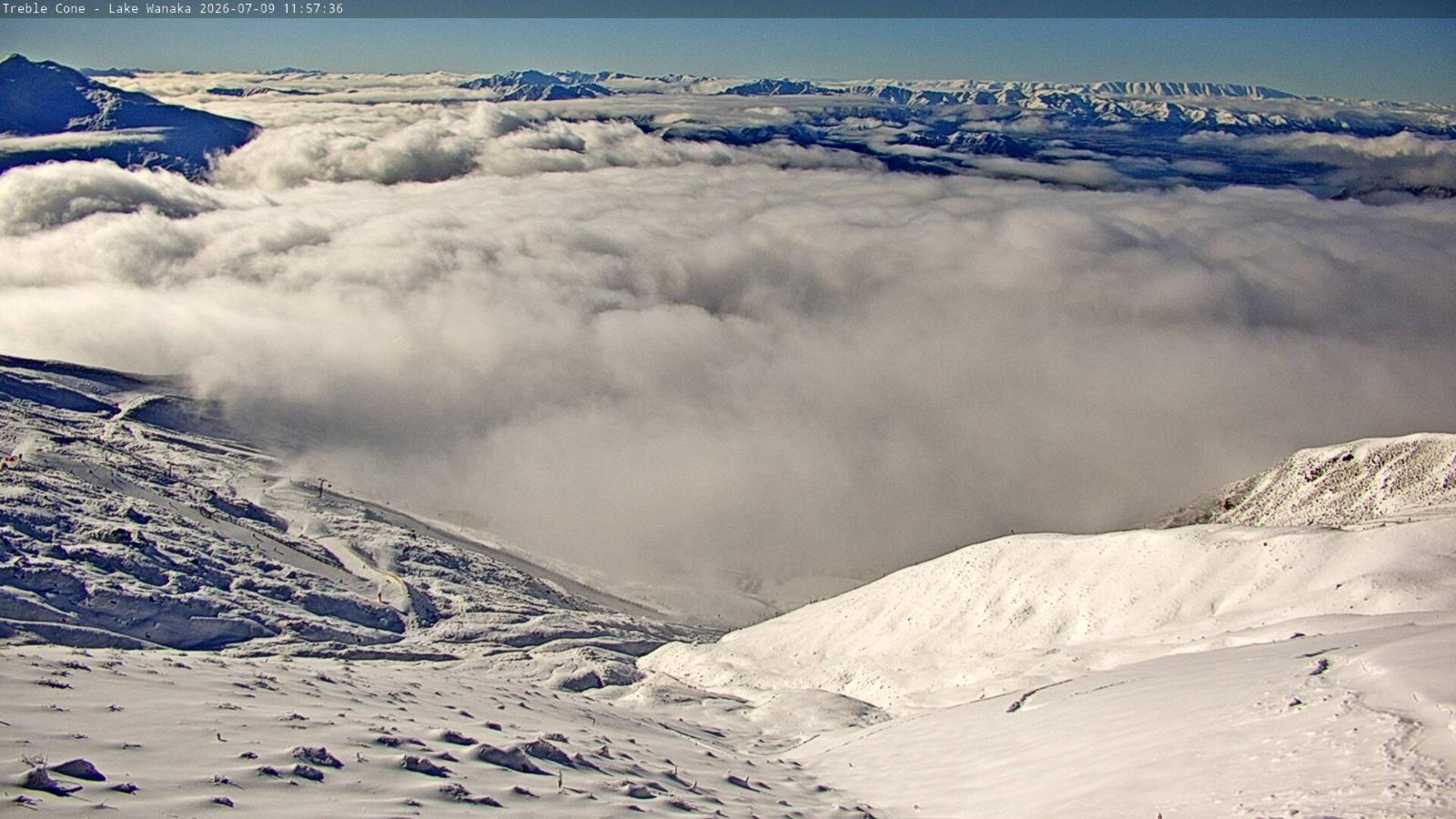 Webcam Treble Cone: Lake Wanaka view