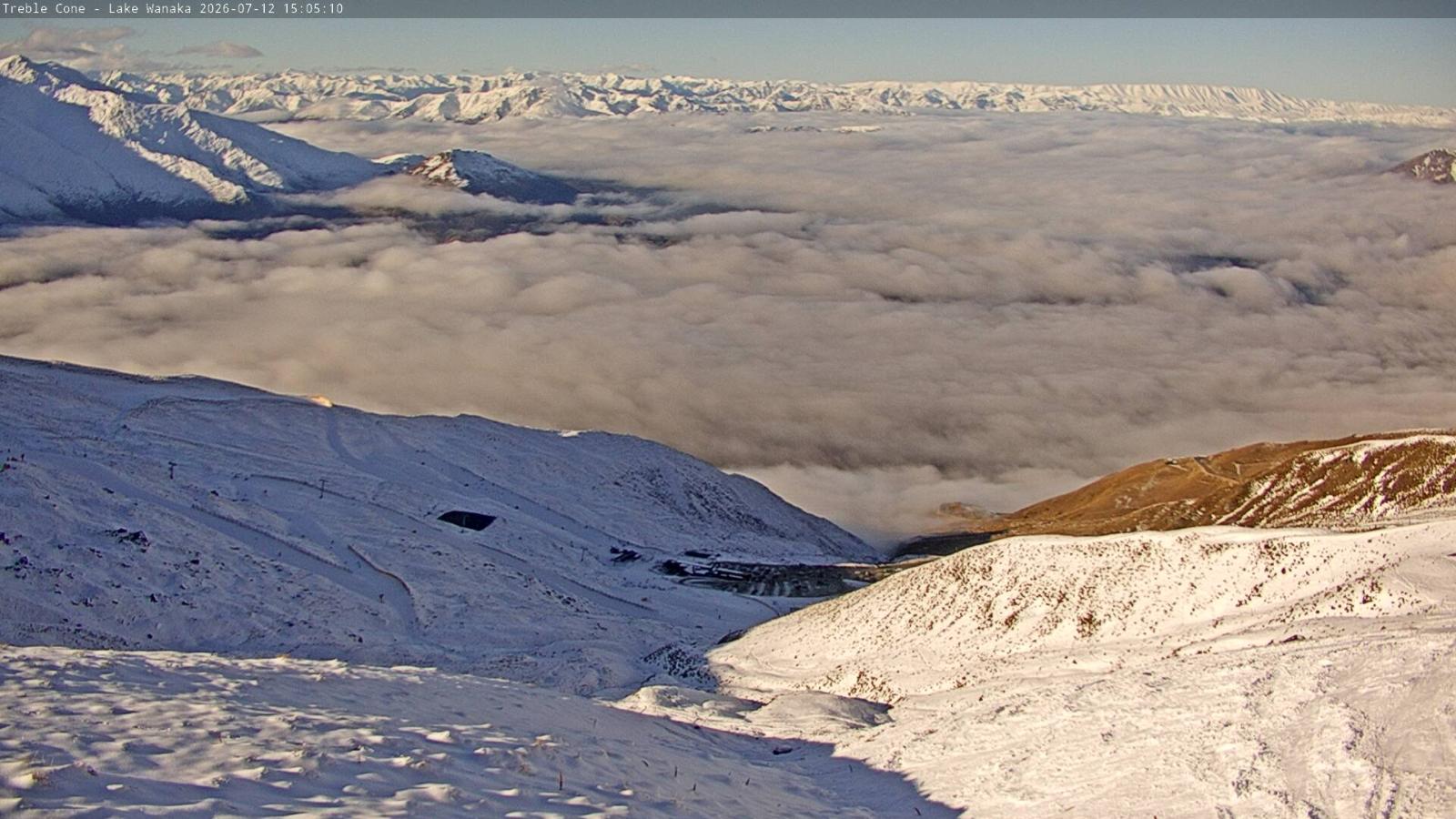 Webcam Treble Cone: Lake Wanaka view