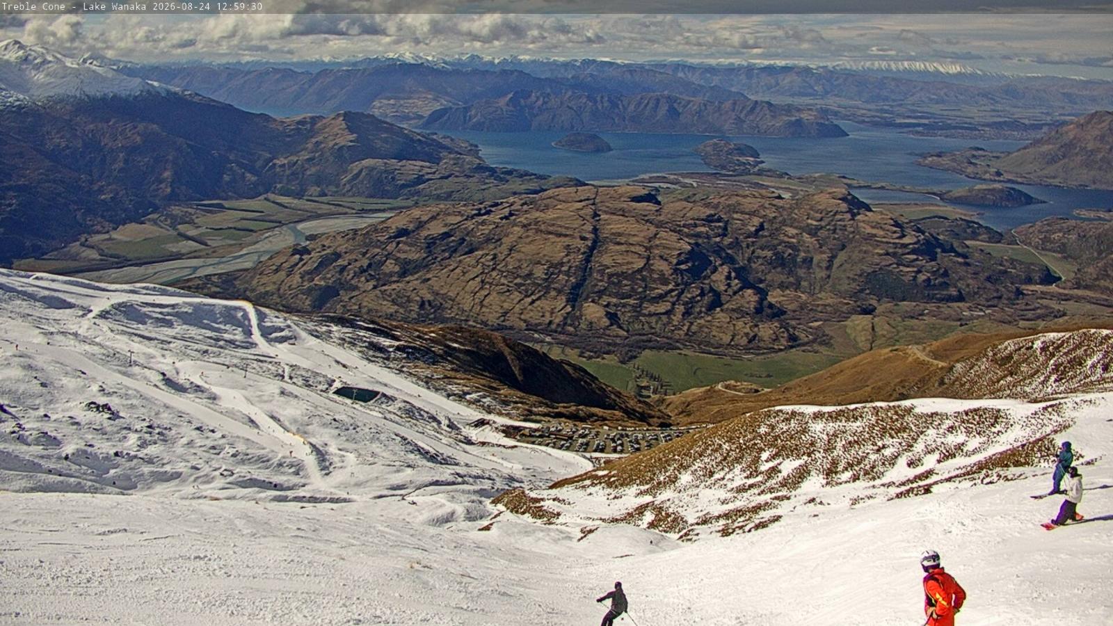 Webcam Treble Cone: Lake Wanaka view
