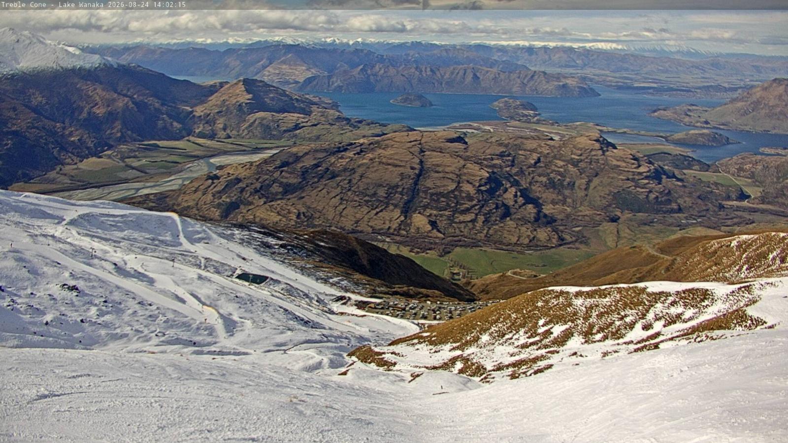 Webcam Treble Cone: Lake Wanaka view
