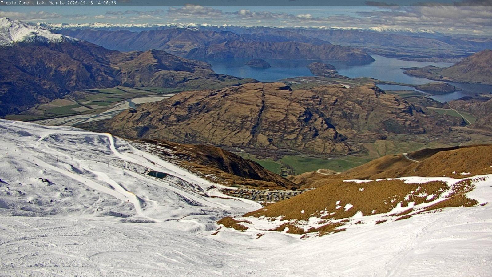 Webcam Treble Cone: Lake Wanaka view