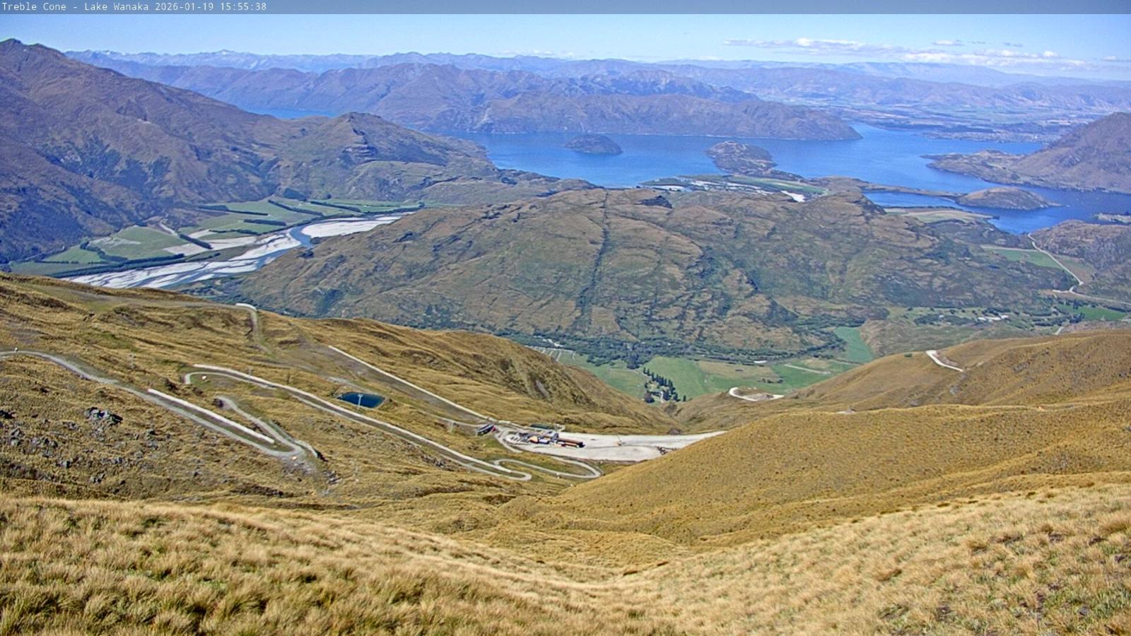 Webcam Treble Cone: Lake Wanaka view