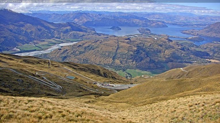 Webcam Treble Cone: Lake Wanaka view