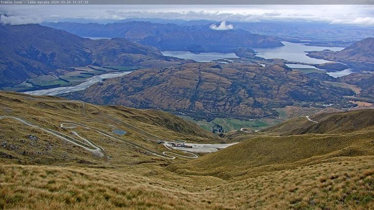 Webcam Treble Cone: Lake Wanaka view