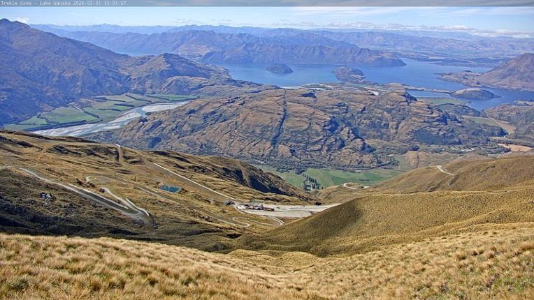 Webcam Treble Cone: Lake Wanaka view
