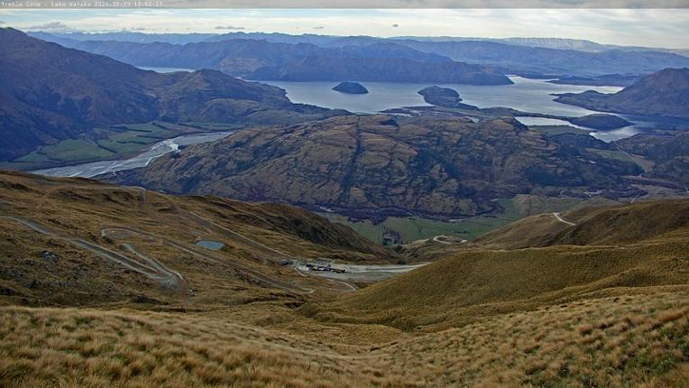 Webcam Treble Cone: Lake Wanaka view