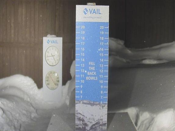 Webcam Vail: Mid-vail snow stake