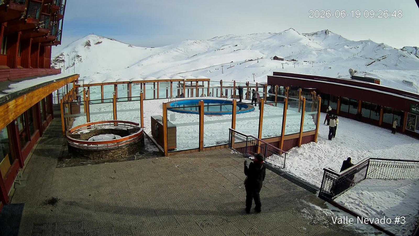 Webcam Valle Nevado: Vista Piscina