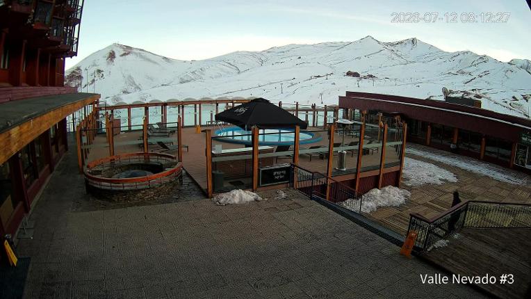 Webcam Valle Nevado: Vista Piscina