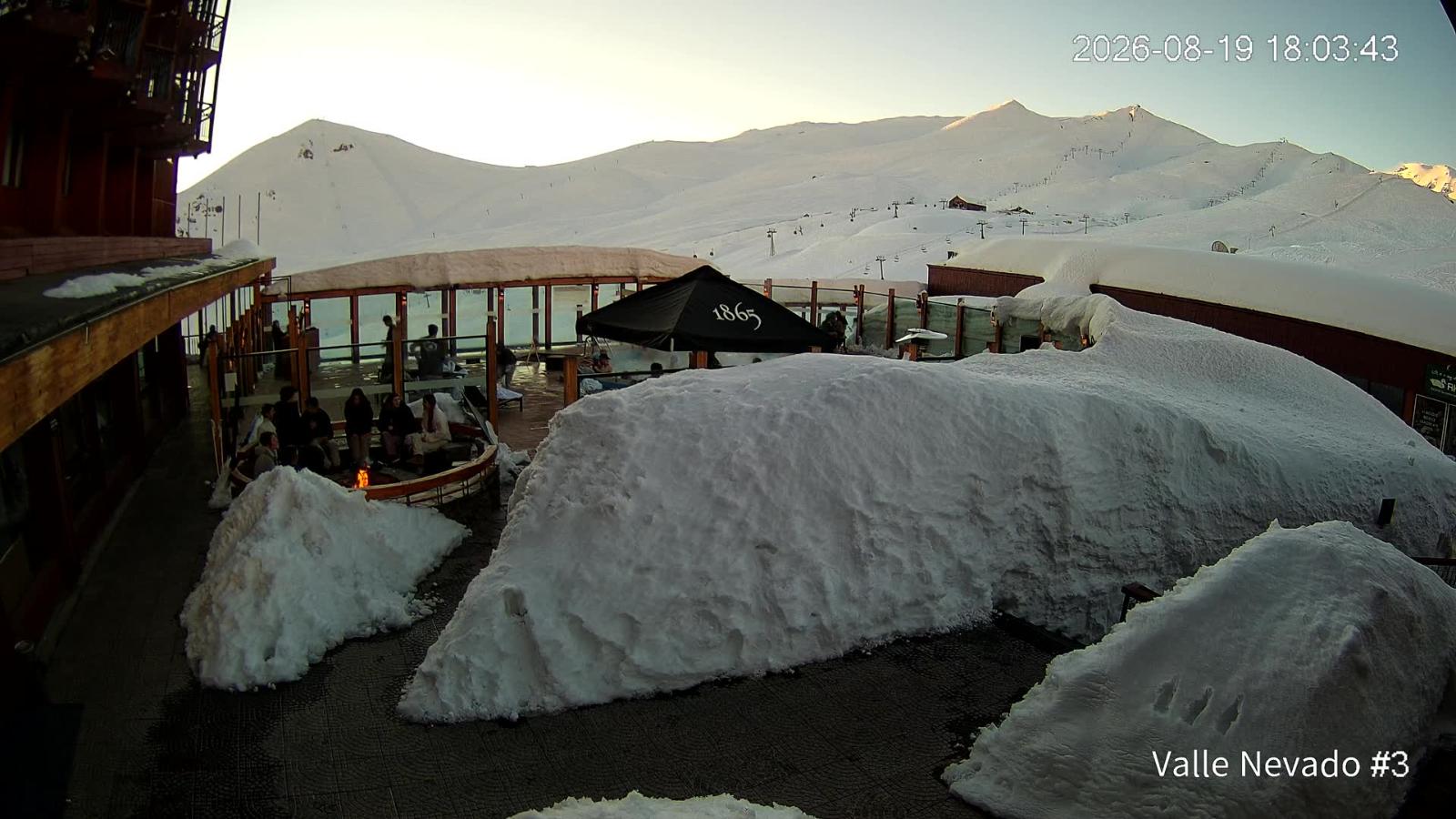 Webcam Valle Nevado: Vista Piscina
