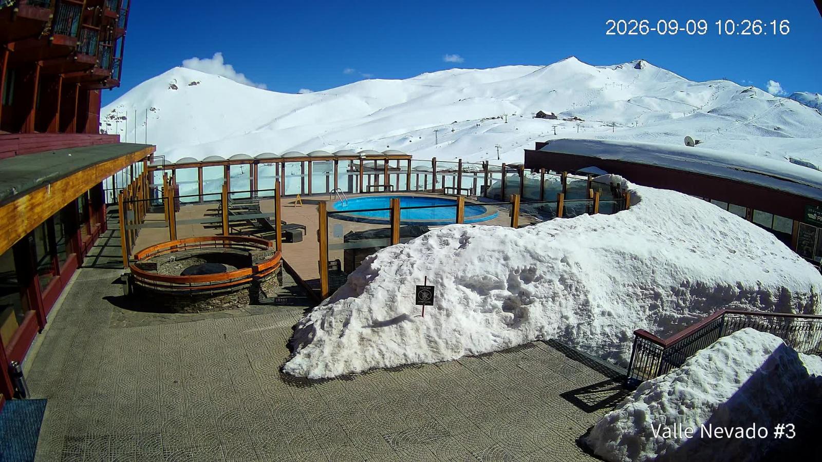 Webcam Valle Nevado: Vista Piscina